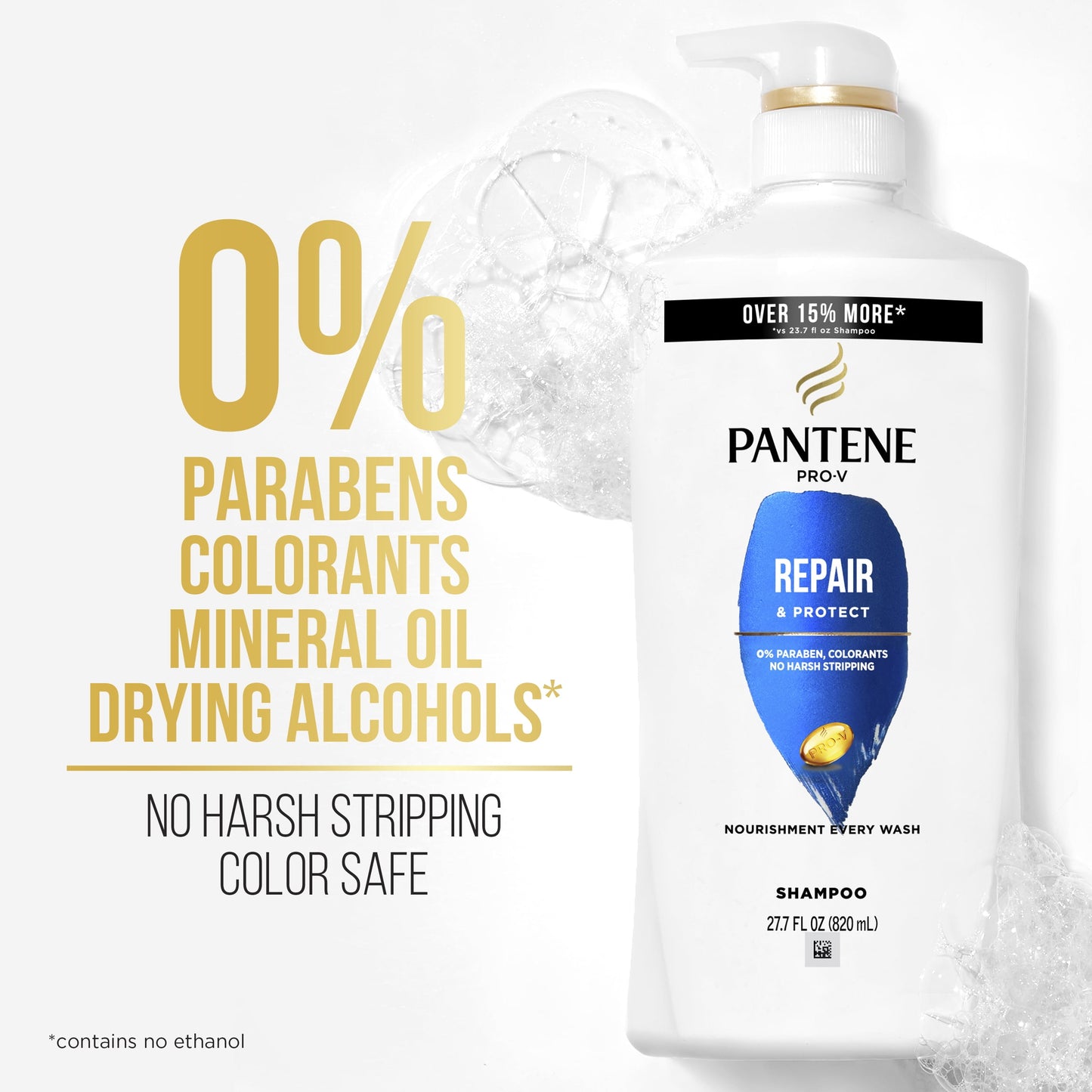 Pantene Pro-V Repair & Protect Shampoo, All Hair Types, 27.7 fl oz
