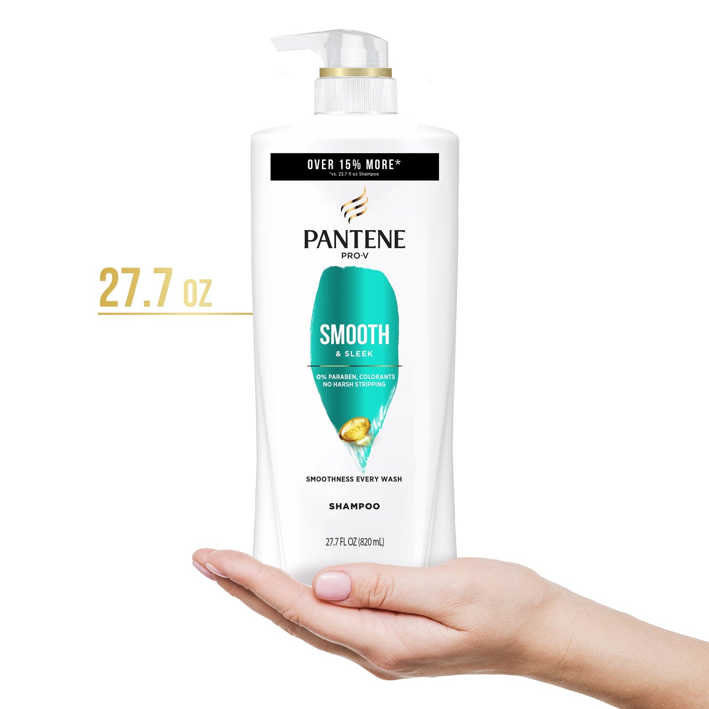 Pantene Pro-V Smooth and Sleek Shampoo, 27.7 fl oz