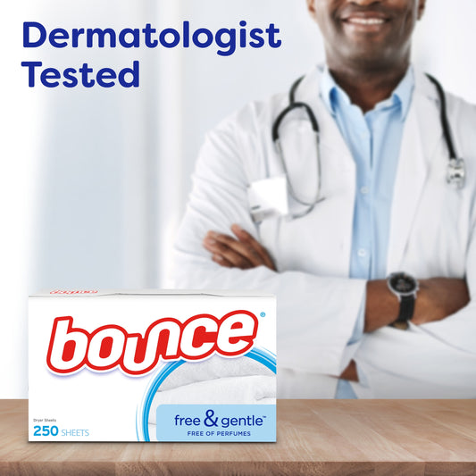 Bounce Free & Gentle Dryer Sheets, 180 Ct, Unscented