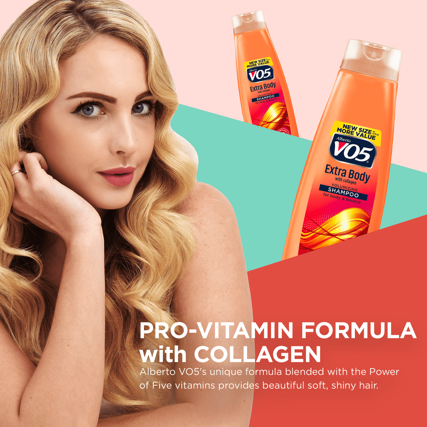 Alberto VO5 Extra Body Volumizing Shampoo with Collagen for All Hair Types, 16.9 oz
