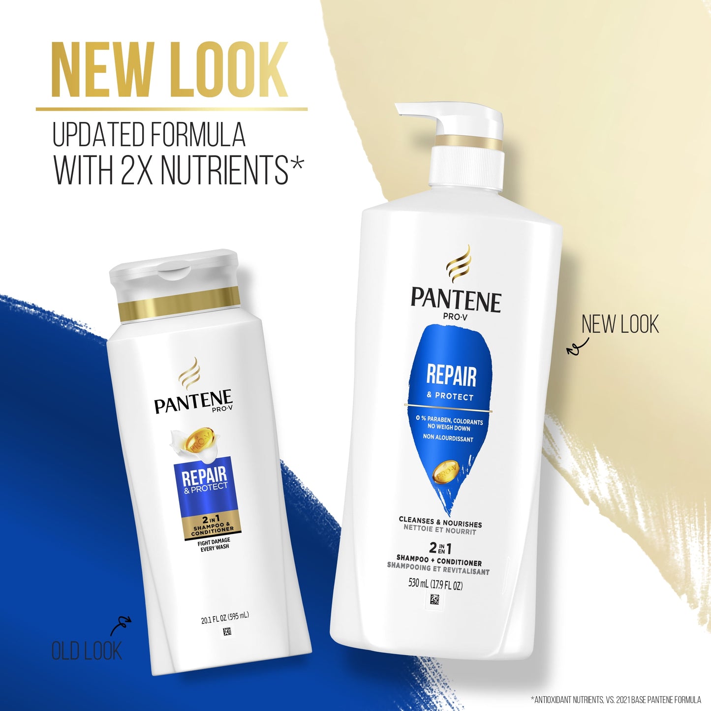 Pantene Pro-V Repair & Protect 2in1 Shampoo + Conditioner,17.9 oz