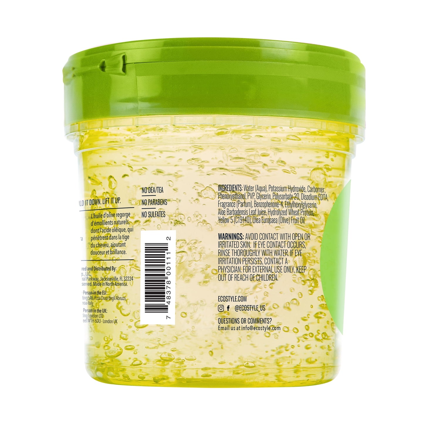 Eco Styler Olive Oil Hair Styling Gel, 16 oz, Moisturizing, Unisex