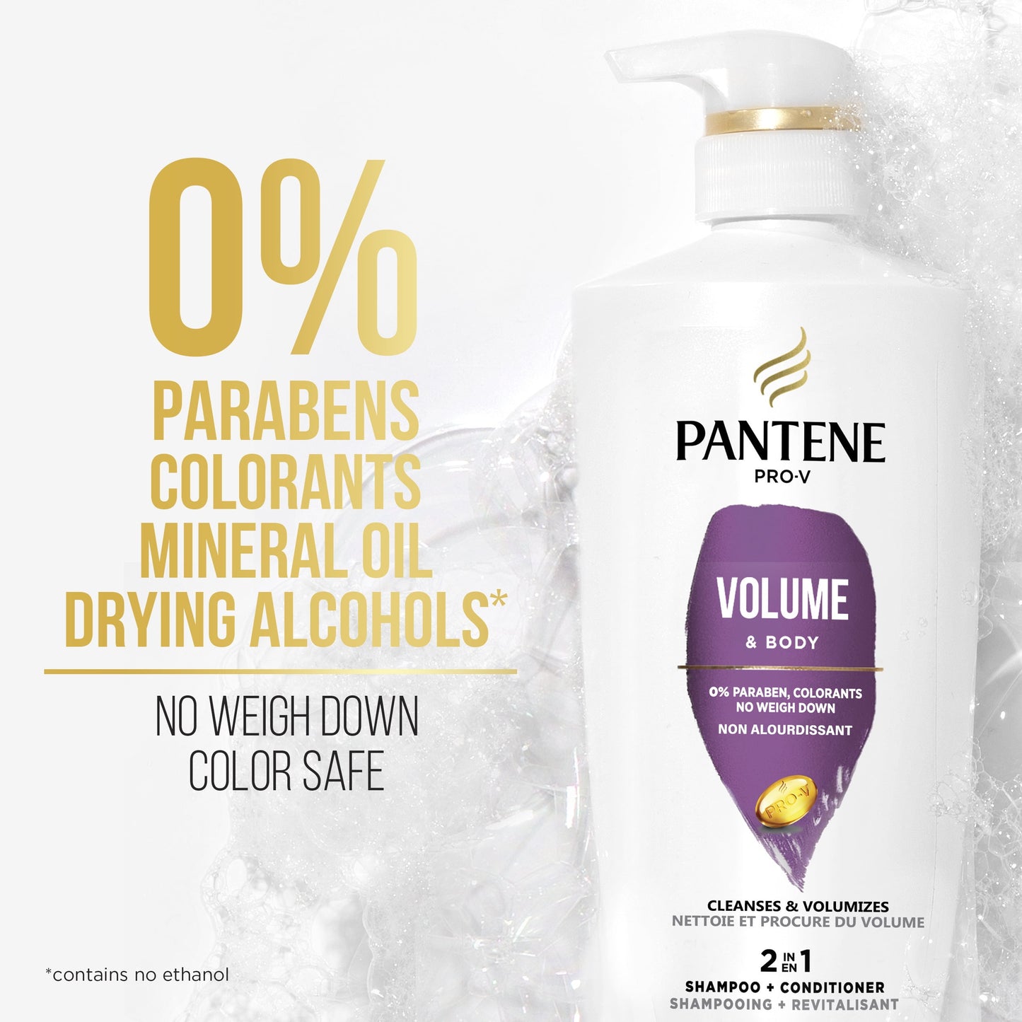 Pantene Pro-V Volume & Body 2in1 Shampoo + Conditioner, 17.9oz