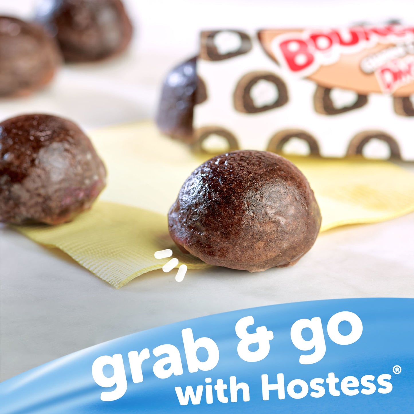 HOSTESS BOUNCERS Glazed Chocolate DING DONGS, Packable Pouches, 5 Pouches , 8.2 oz