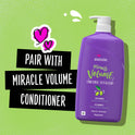 Aussie Miracle Volume with Plum & Bamboo, Paraben Free Shampoo, 26.2 fl oz