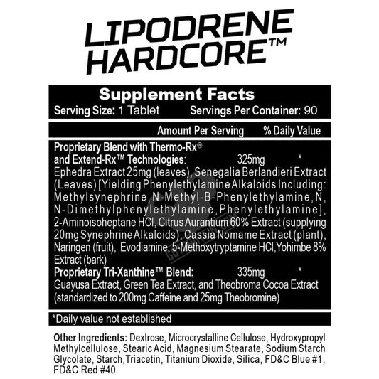 Hi-Tech Lipodrene Hardcore 90 Tablets