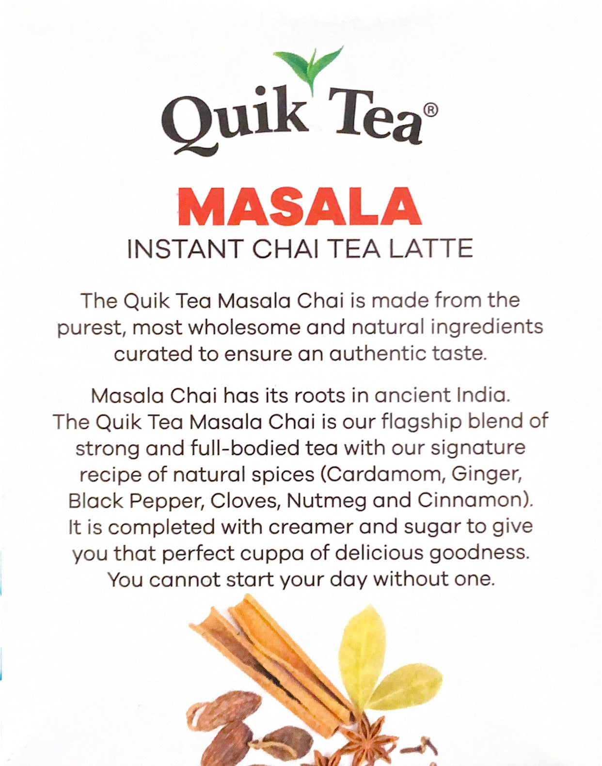 Masala Instant Chai Tea Latte