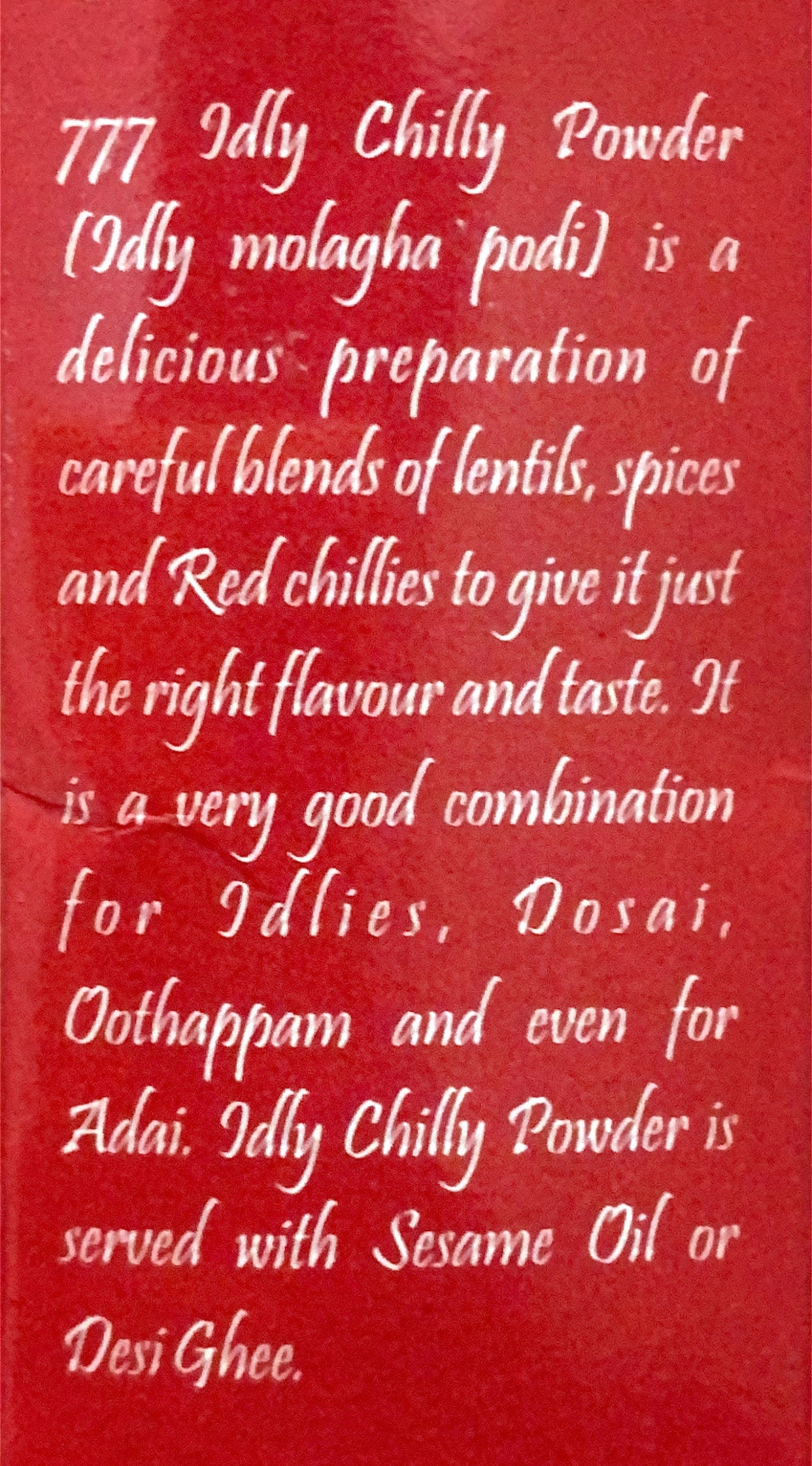 Idly Chilly Powder
