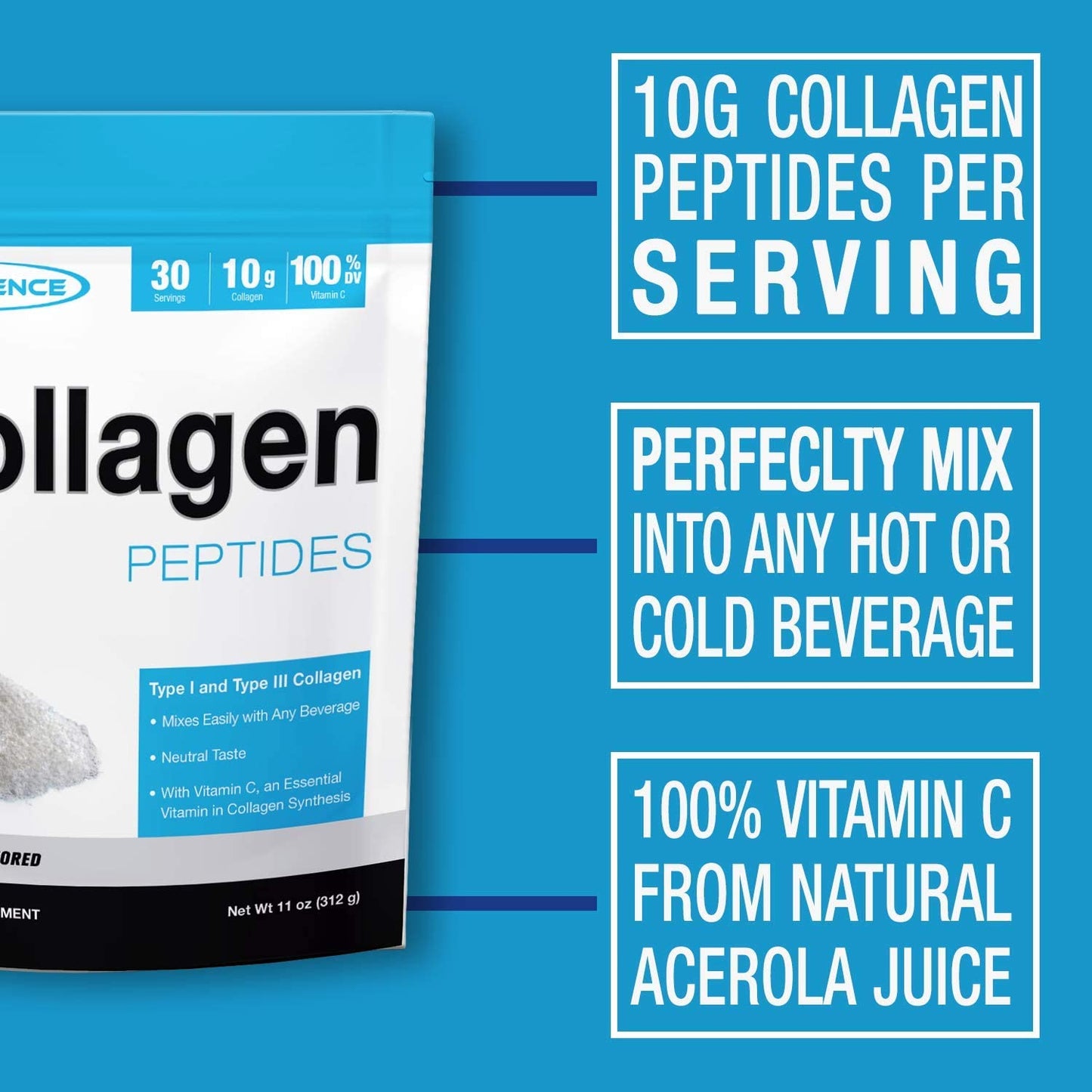 PEScience Collagen Peptides 30 Servings