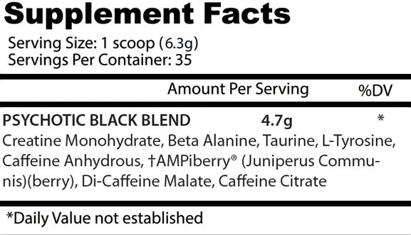 Insane Labz Psychotic Black 35 Servings
