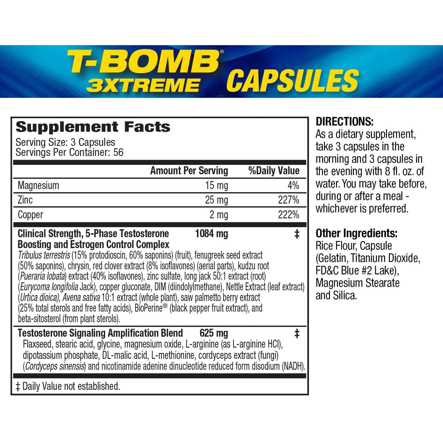 MHP T-Bomb 3XTREME 168 Capsules