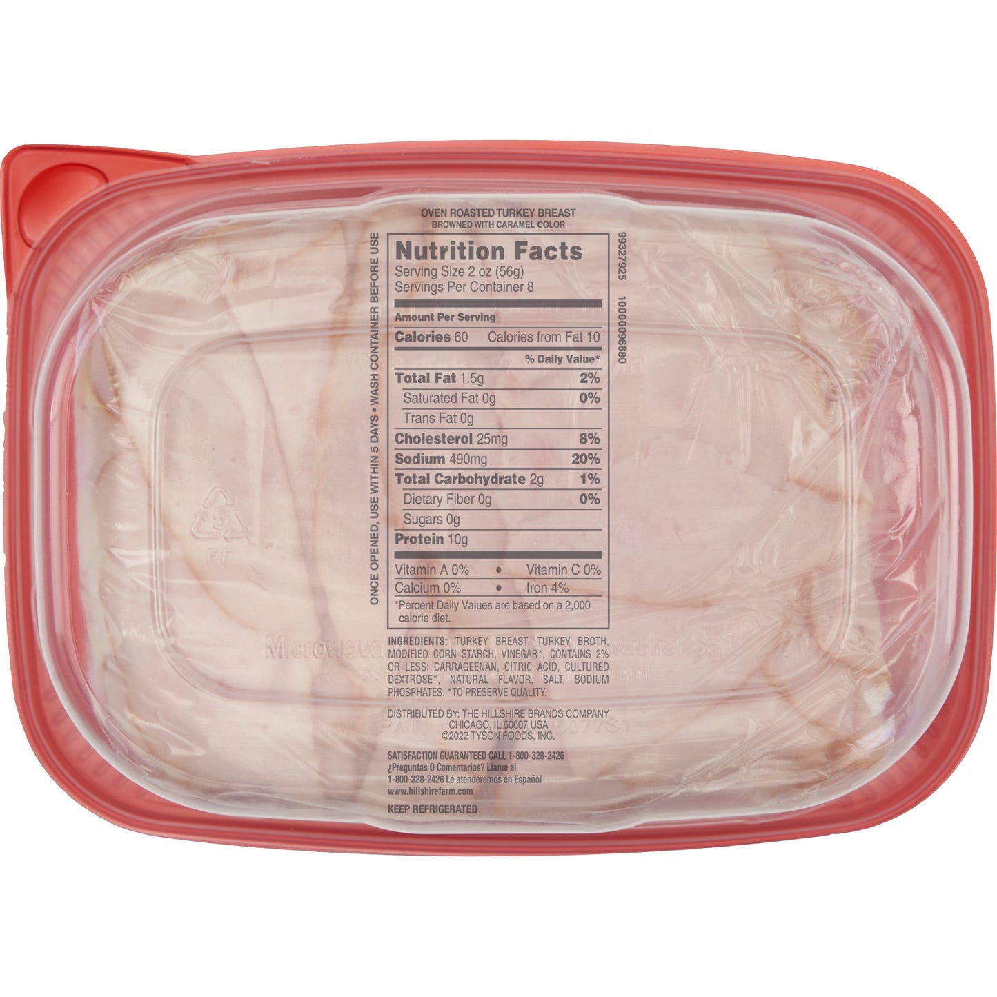 Hillshire Farm Sliced Oven Roasted Turkey Breast Deli Lunch Meat, Family Size, 1 lb