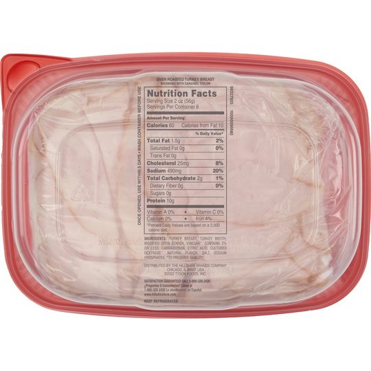 Hillshire Farm Sliced Oven Roasted Turkey Breast Deli Lunch Meat, Family Size, 1 lb