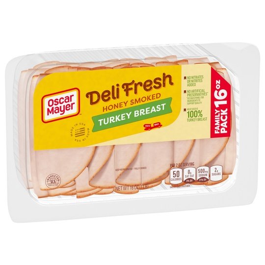 Oscar Mayer Deli Fresh Honey Smoked Sliced Turkey Breast Deli Lunch Meat, 16 oz Package