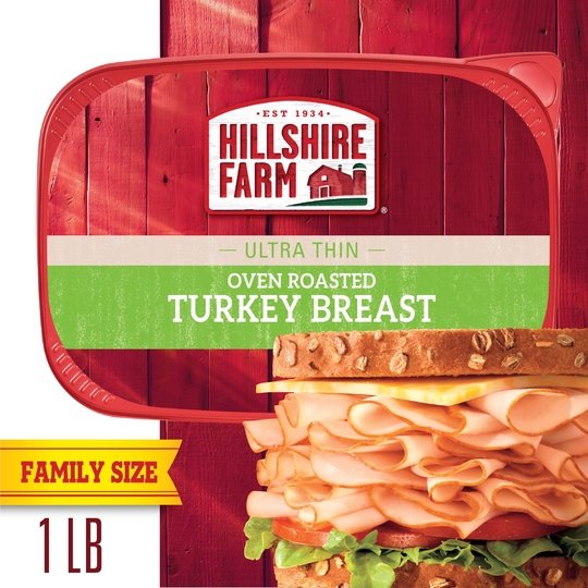 Hillshire Farm Sliced Oven Roasted Turkey Breast Deli Lunch Meat, Family Size, 1 lb