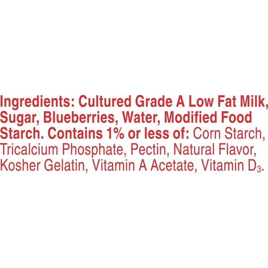 Yoplait Original Mountain Blueberry Low Fat Yogurt, 6 OZ Yogurt Cup