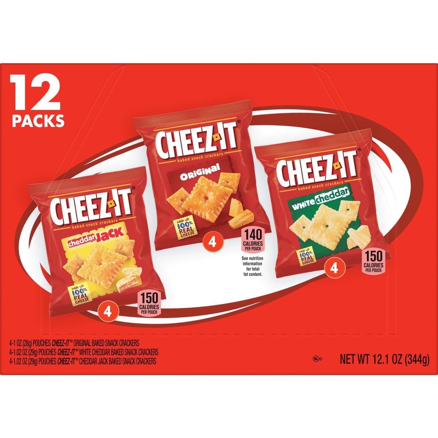 Cheez-It Variety Pack Cheese Crackers, 12.1 oz, 12 Count