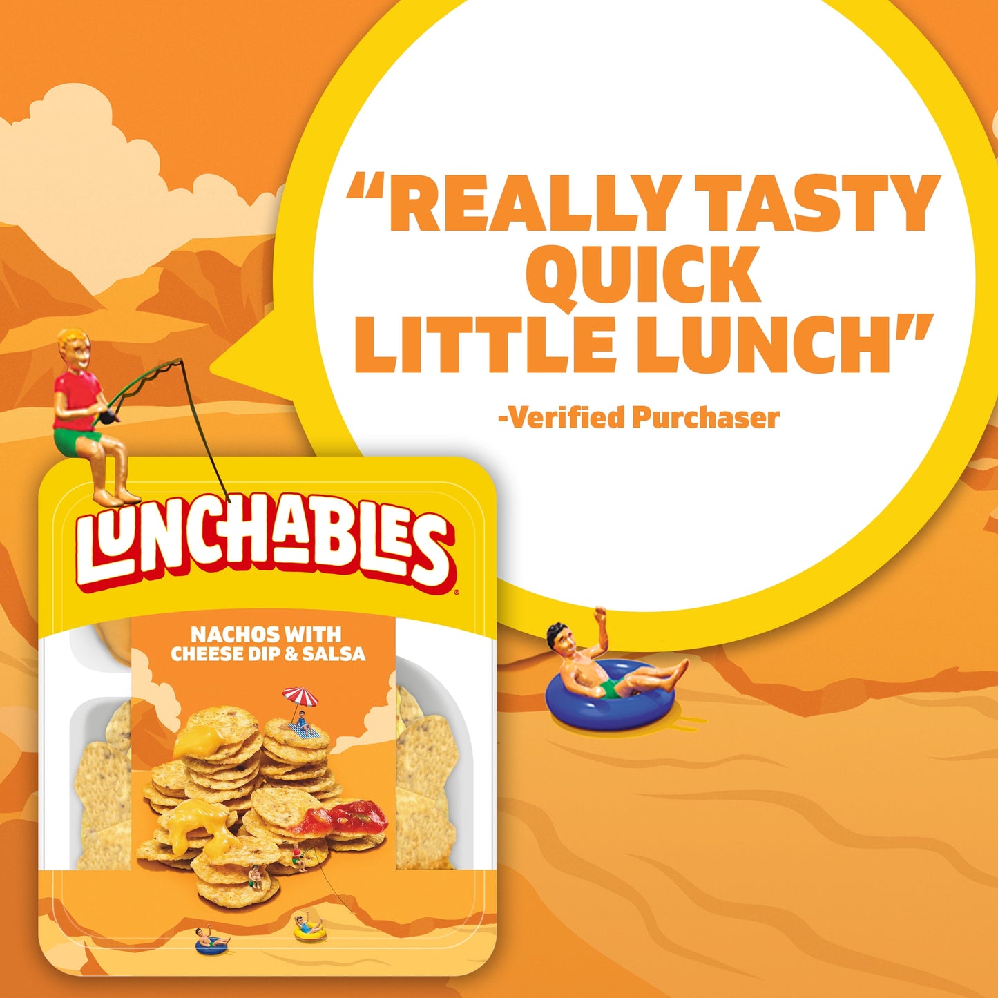 Lunchables Nachos Cheese Dip & Salsa Kids Lunch Snack, 4.4 oz Tray
