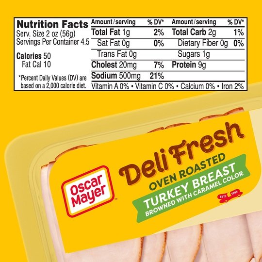 Oscar Mayer Deli Fresh Oven Roasted Turkey Breast, for a Low Carb Lifestyle, 9 Oz Tray