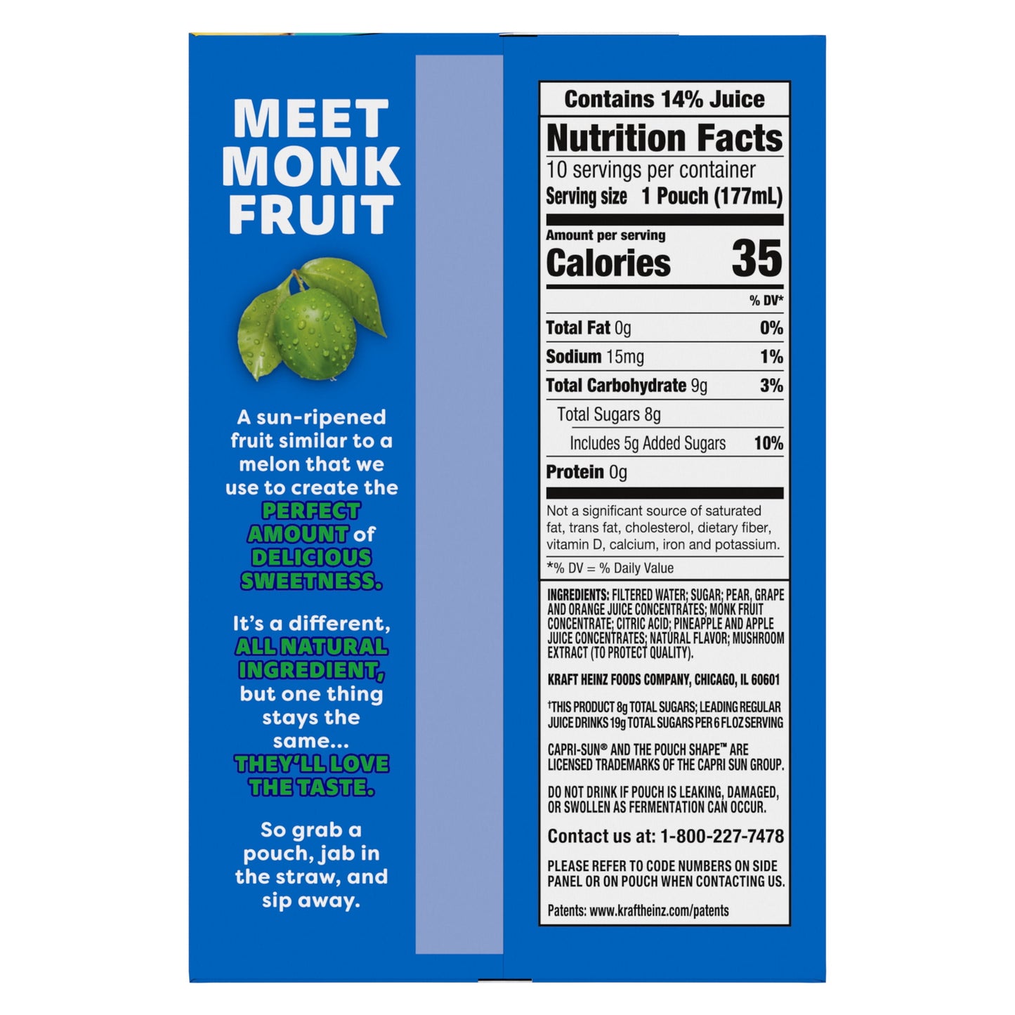 Capri Sun Pacific Cooler Mixed Fruit Juice Box Pouches, 10 ct Box, 6 fl oz Pouches