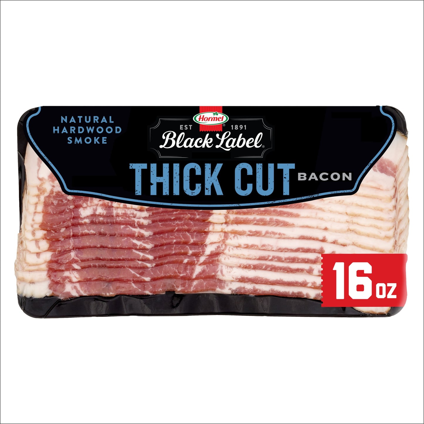 HORMEL BLACK LABEL Pork Bacon, Thick Cut, 16 oz Plastic Package