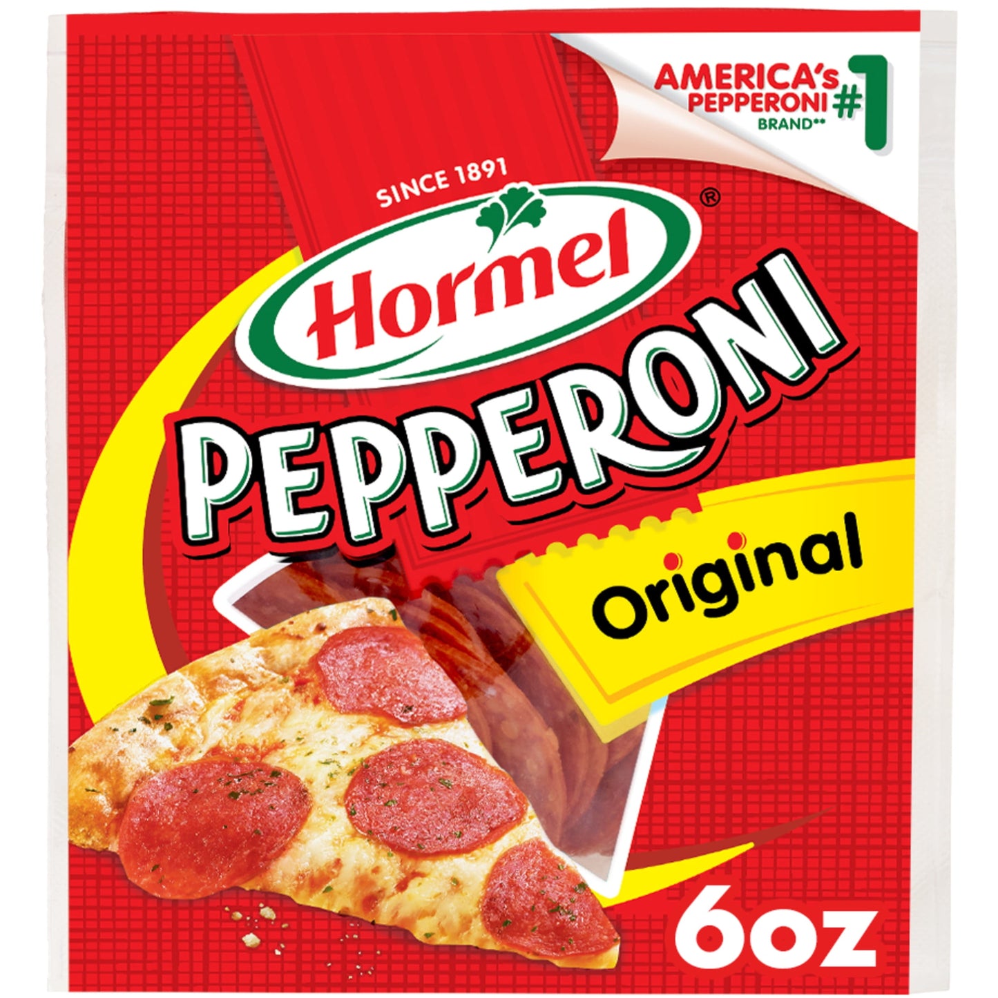 HORMEL, Pepperoni, Pizza Topping, Gluten Free, Original, 6 oz Plastic Resealable Package