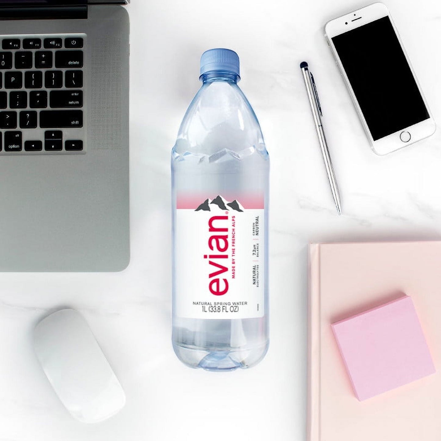Evian Natural Spring Water, 33.8 Fl Oz, 6-Pack