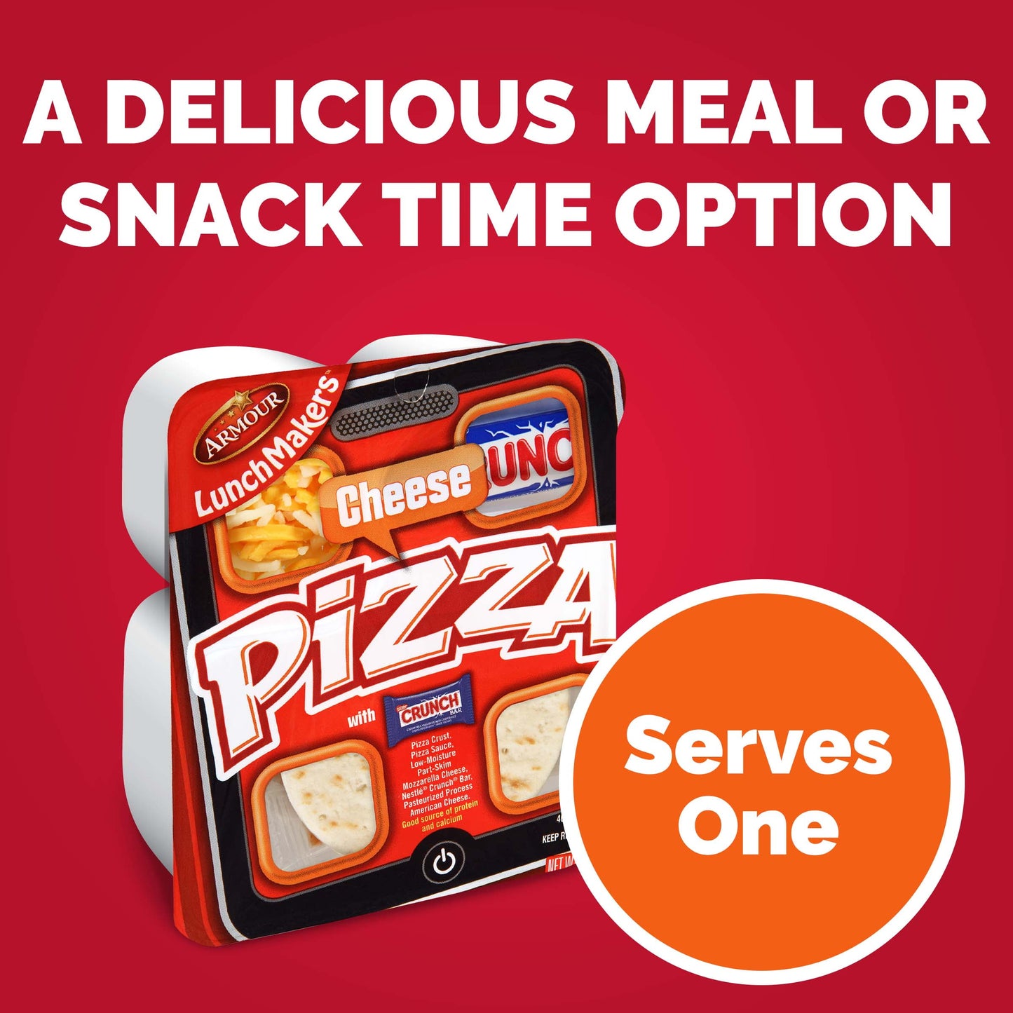 Armour LunchMakers Cheese Pizza Kit with Crunch Bar, 2.5 oz, 1 Count