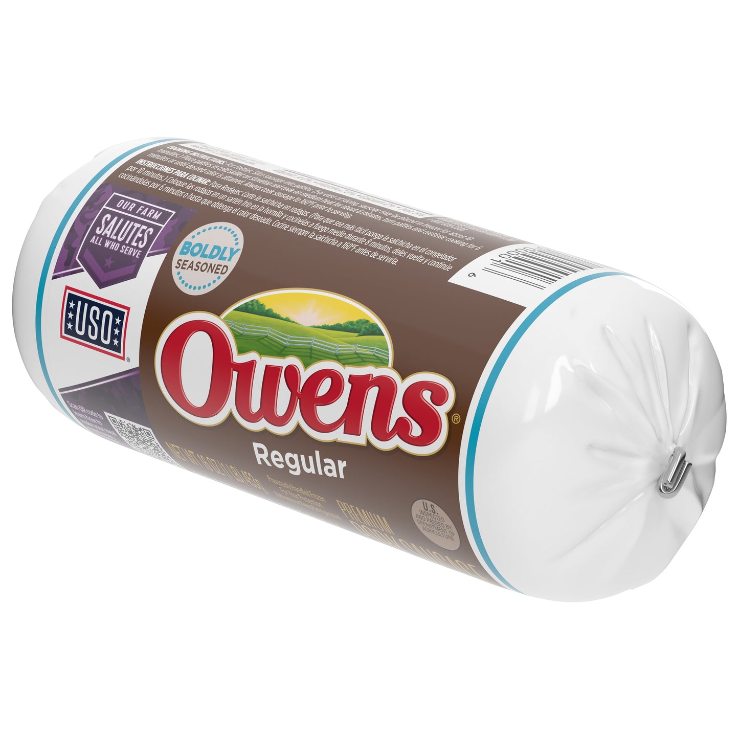 Owens Regular Premium Pork Breakfast Sausage Roll, 16 oz (Fresh Sausage)