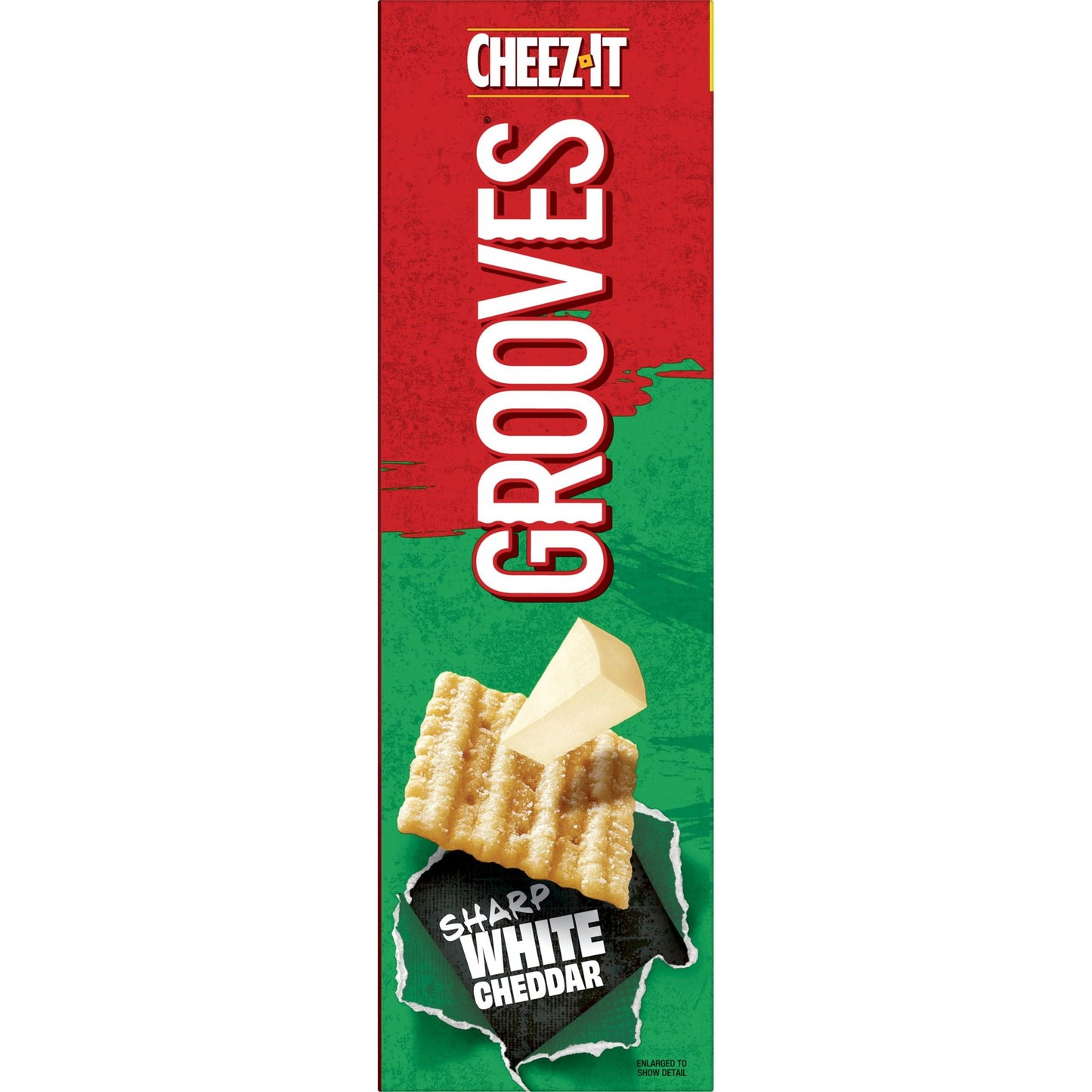 Cheez-It Grooves Sharp White Cheddar Crunchy Cheese Crackers, 17 oz