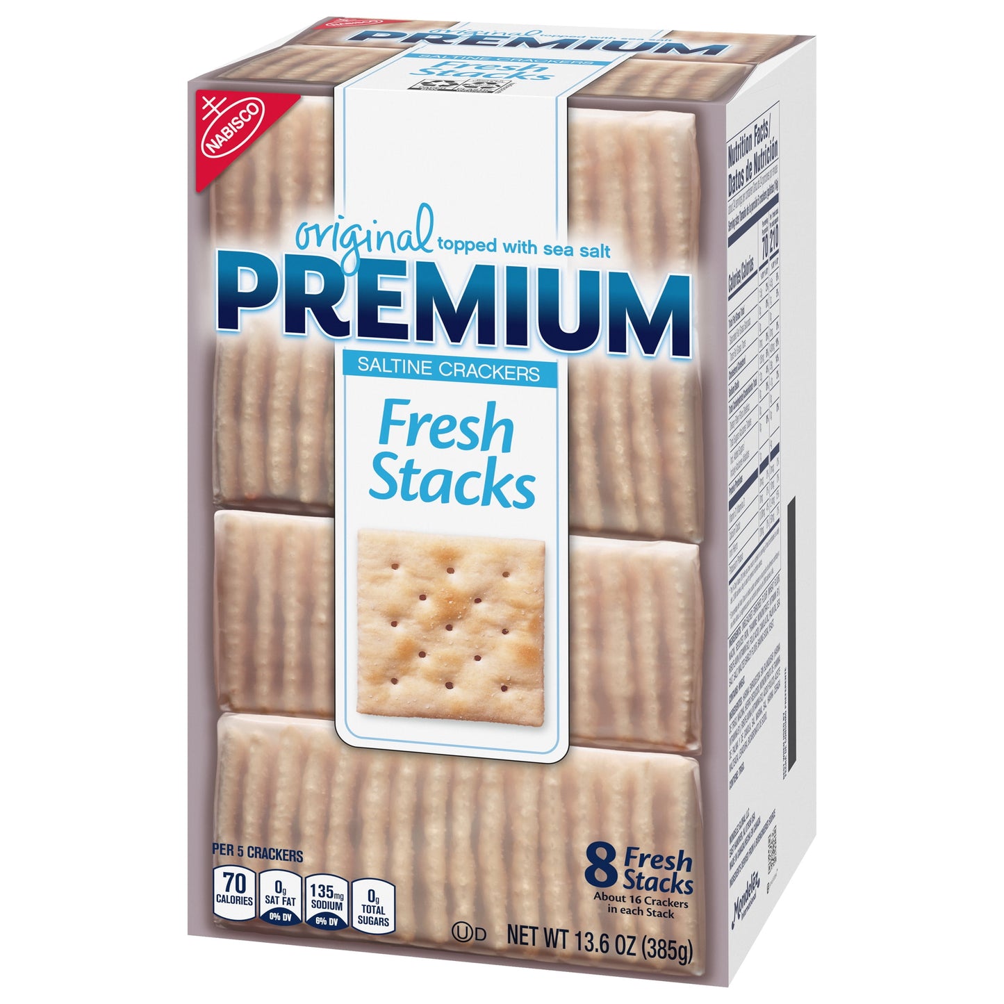 Premium Original Fresh Stacks Saltine Crackers, 13.6 oz