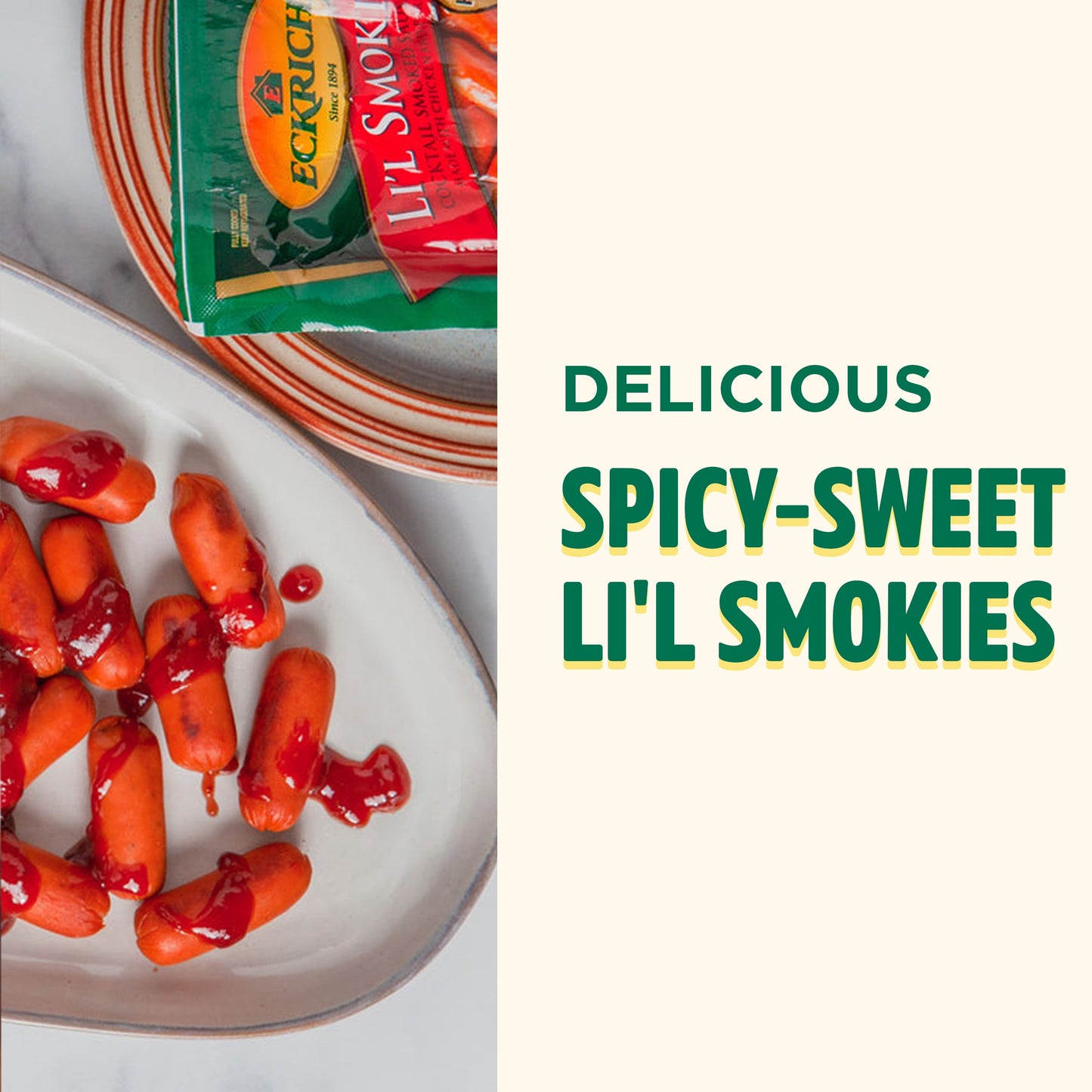 Eckrich Li'l Smokies Cocktail Smoked Sausage Links, 14 oz