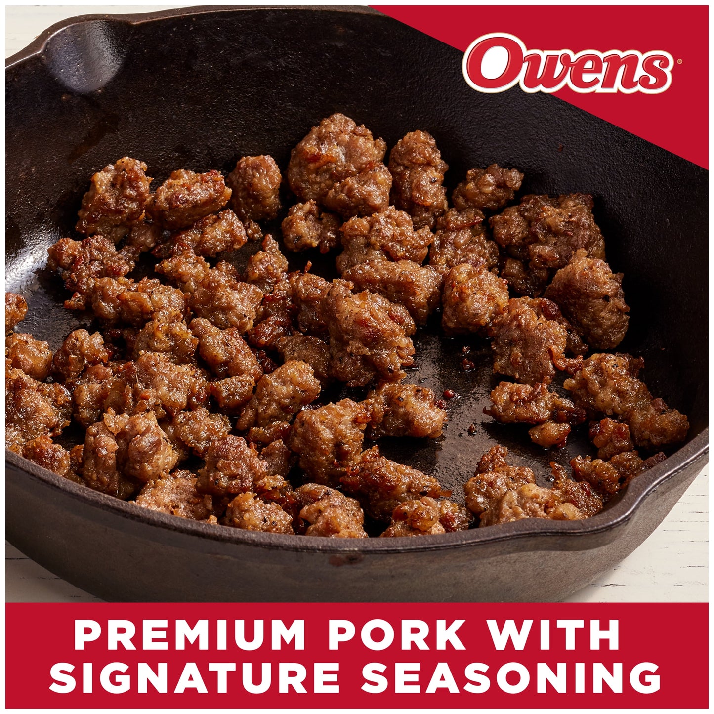 Owens Regular Premium Pork Breakfast Sausage Roll, 16 oz (Fresh Sausage)