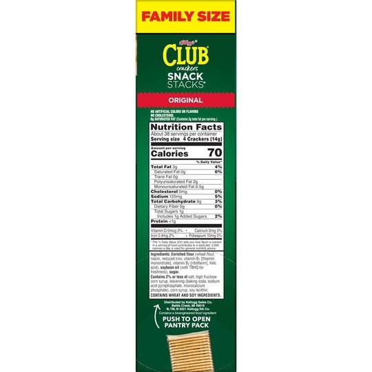 Club Snack Stacks Original Crackers, 18.8 oz, 9 Count