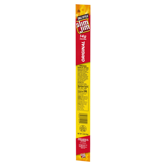 Slim Jim Original Deli Style Meat Stick, Meat Snacks, 1.8 oz