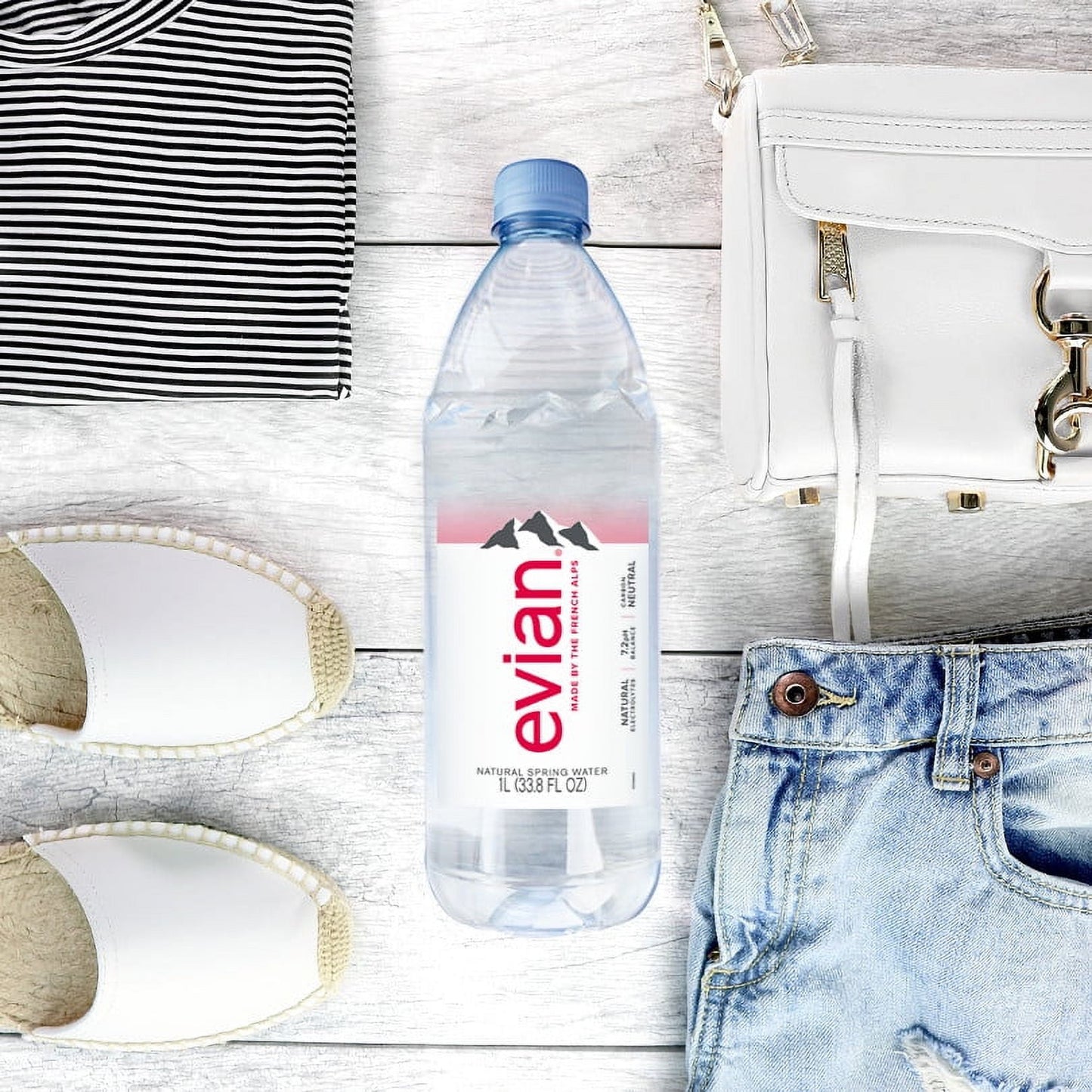 Evian Natural Spring Water, 33.8 Fl Oz, 6-Pack