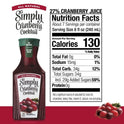 Simply Non GMO All Natural Cranberry Cocktail Fruit Juice, 52 fl oz Bottle