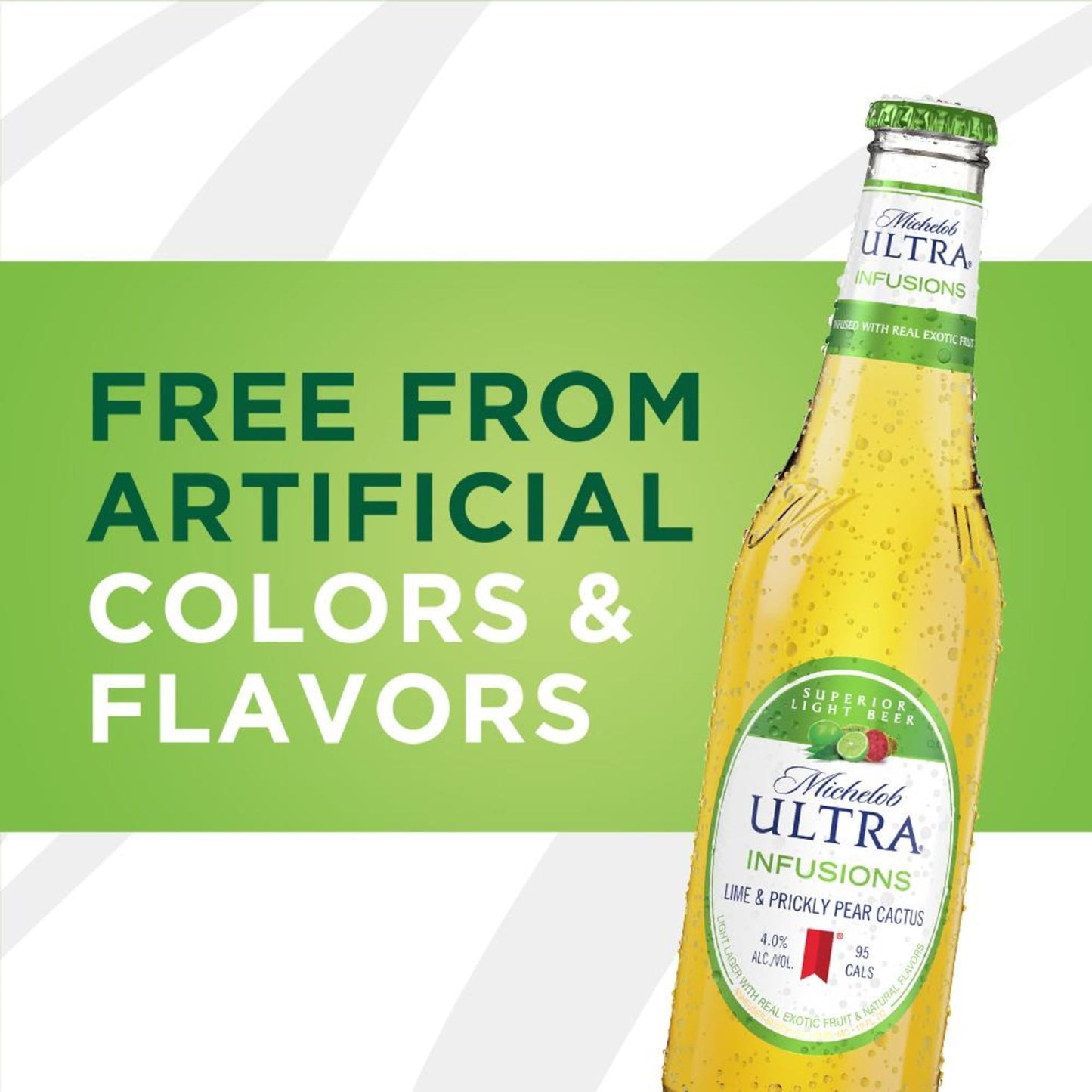 Michelob ULTRA Infusions Lime & Prickly Pear Domestic Beer, 12 Pack, 12 fl oz Bottles, 4% ABV