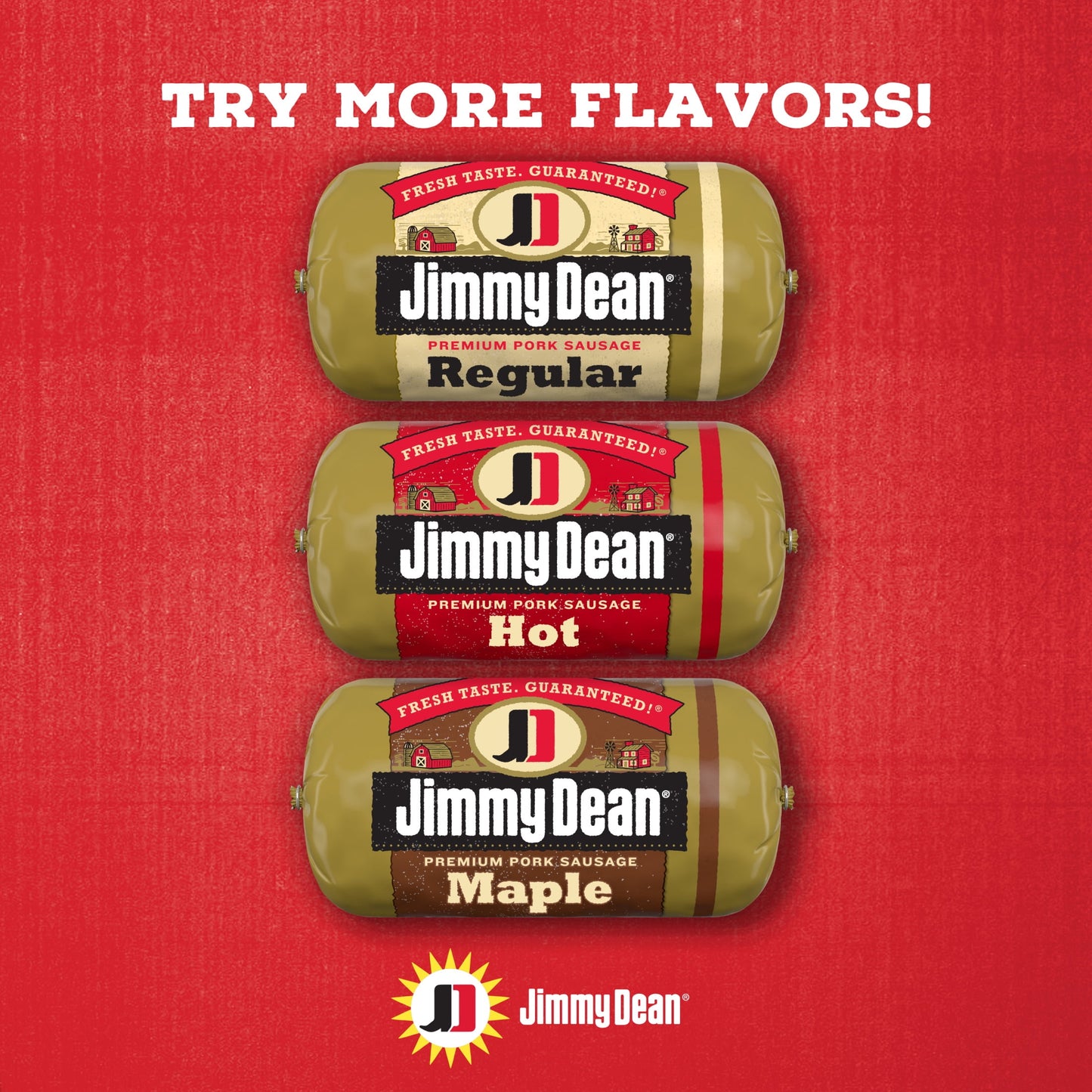 Jimmy Dean Premium Pork Regular Sausage Roll, 2 lb