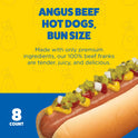 Ball Park Bun Length Angus Beef Hot Dogs, 14 oz, 8 Count