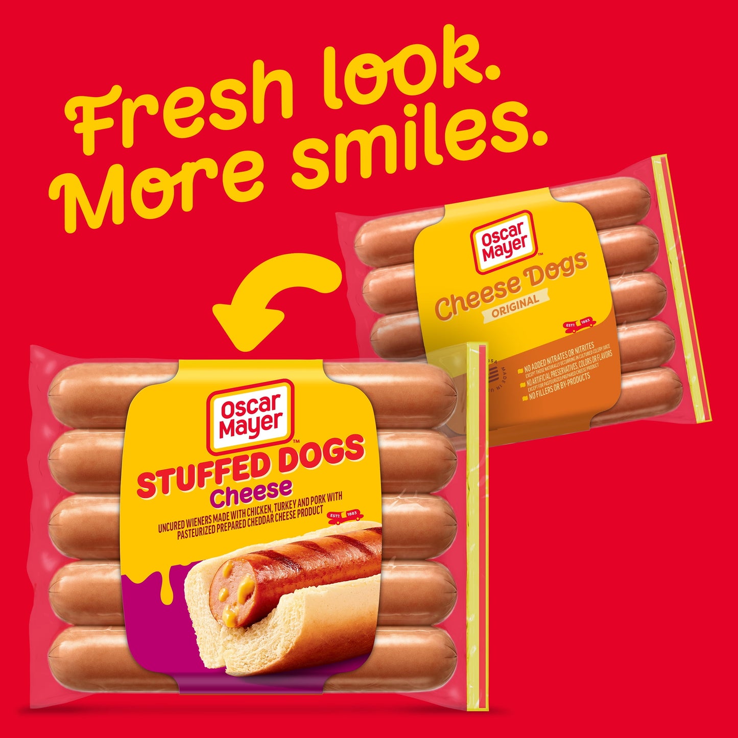Oscar Mayer Uncured Cheese Hot Dogs, 10 ct. Pack