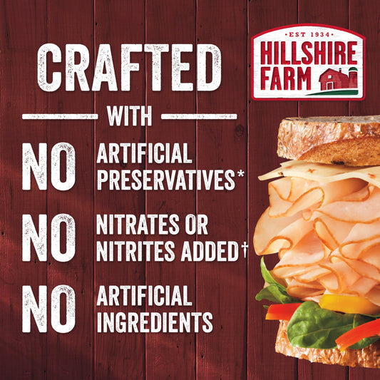 Hillshire Farm Sliced Honey Roasted Turkey Breast Deli Lunch Meat, 22 oz