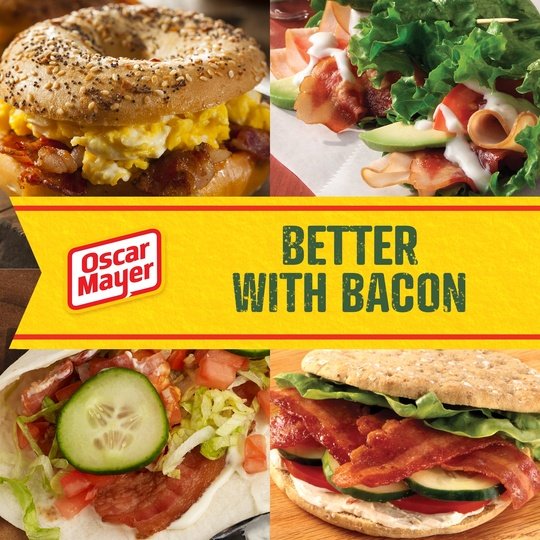 Oscar Mayer Gluten Free Turkey Bacon with 58% Less Fat & 57% Less Sodium, 12 oz Pack, 21-23 Slices