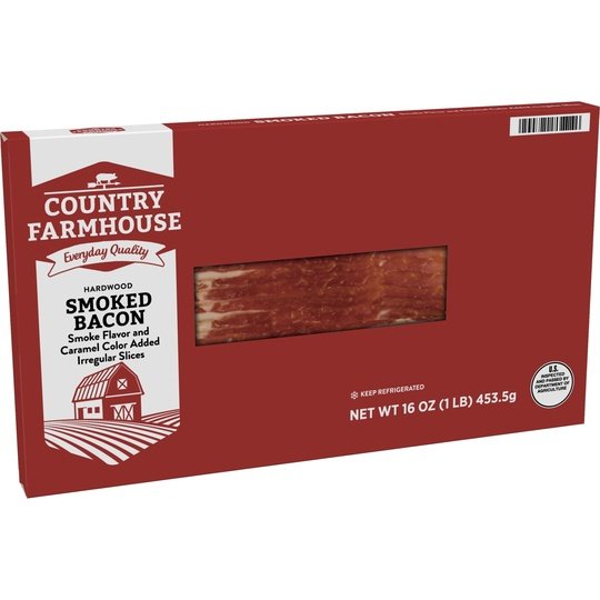 Country Farmhouse Hardwood Smoked Irregular Slices Bacon, 16 oz