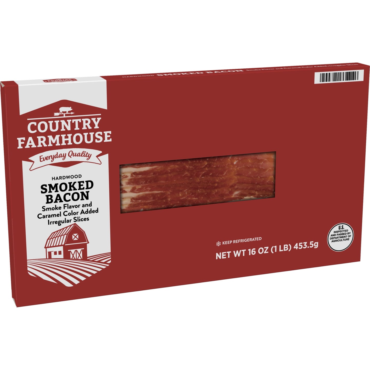 Country Farmhouse Hardwood Smoked Irregular Slices Bacon, 16 oz