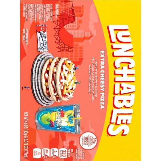 Lunchables Extra Cheese Pizza Kids Lunch Meal Kit, 10.6 oz Box