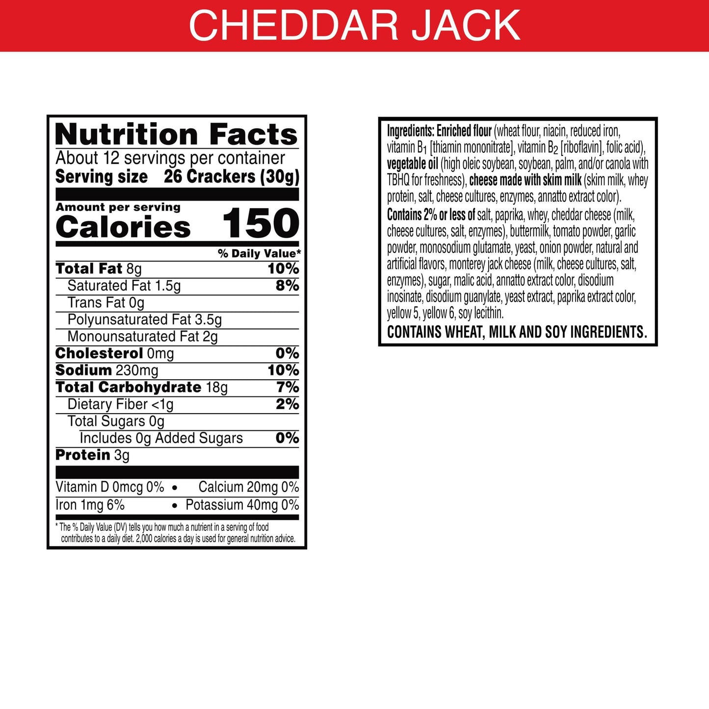 Cheez-It Cheddar Jack Cheese Crackers, 12.4 oz