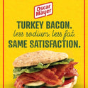 Oscar Mayer Gluten Free Turkey Bacon with 58% Less Fat & 57% Less Sodium, 12 oz Pack, 21-23 Slices