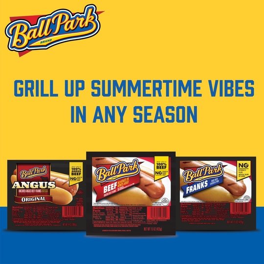 Ball Park Classic Hot Dogs, 15 oz, 8 Count