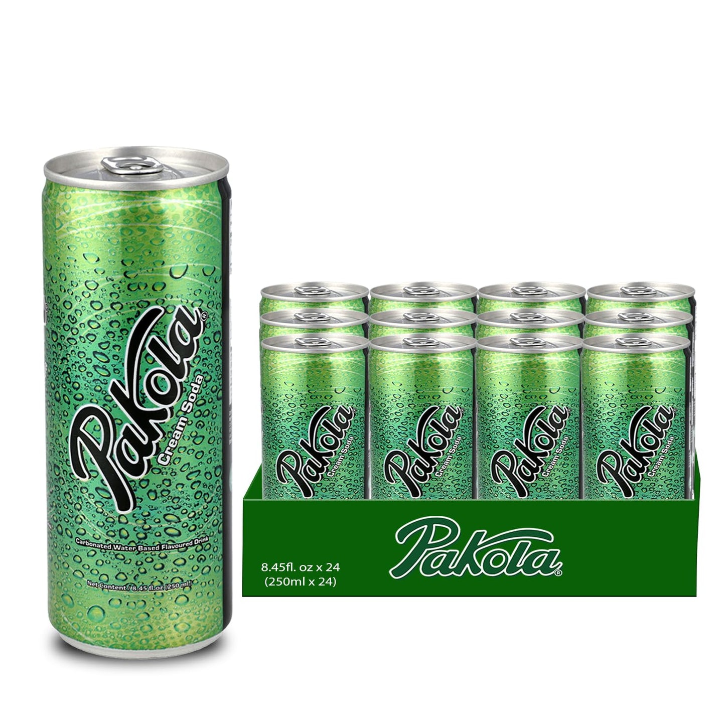 Pakola Cream Soda: A Symphony of Creaminess and Refreshment - Classic Carbonated Soft Drink - (12-Pack) Halal - Original Cream Soda Flavor - Ideal for Drinks & Beverages - Soda Delight - Hydration Refreshment - Rich Flavour - Sparkling Carbonation - Energ